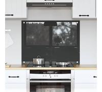 vidaXL Salpicadero de cocina Gris oscuro 80 x 60 cm vidrio templado