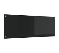 vidaXL Salpicadero de cocina Negro 110 x 40 cm vidrio templado