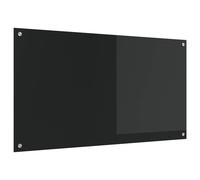 vidaXL Salpicadero de cocina Negro 110 x 60 cm vidrio templado