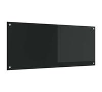 vidaXL Salpicadero de cocina Negro 120 x 50 cm vidrio templado