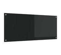 vidaXL Salpicadero de cocina Negro 120 x 50 cm vidrio templado