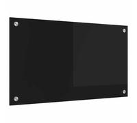 vidaXL Salpicadero de Cocina Negro 70 x 40 cm Vidrio Templado, Diseño de Cocina Moderno: Backsplash de Vidrio Duradero, Pared Resistente al Calor, estética renovadora