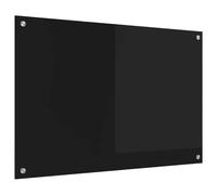 vidaXL Salpicadero de Cocina Negro 90 x 60 cm Vidrio Templado