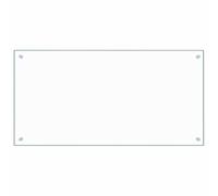 vidaXL Salpicadero de Cocina, Transparente, 100x50 cm, Vidrio Templado, Resistente al Calor y a Rayaduras, Panel de Pared, Protector de Azulejos, Fácil de Limpiar, Decoración Cocina