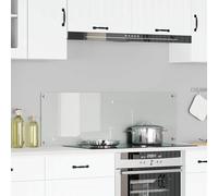 vidaXL Salpicadero de cocina Transparente 120 x 40 cm vidrio templado