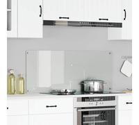 vidaXL Salpicadero de cocina Transparente 120 x 50 cm vidrio templado