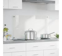 vidaXL Salpicadero de cocina Transparente 90 x 50 cm vidrio templado