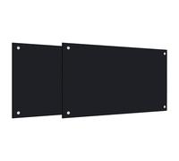 vidaXL Salpicaderos cocina 2 uds vidrio templado 70x40 cm Color Transparente, Blanco, Negro y mas