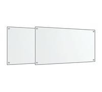 vidaXL Salpicaderos cocina 2 uds vidrio templado 80x50 cm Color Transparente, Blanco, Negro y mas