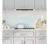 vidaXL Salpicaderos de cocina 2 uds vidrio templado blanco 70x40 cm