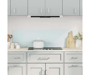 vidaXL Salpicaderos de cocina 2 uds vidrio templado blanco 70x40 cm