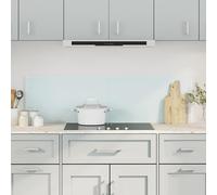 vidaXL Salpicaderos de cocina 2 uds vidrio templado blanco 70x50 cm
