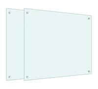 vidaXL Salpicaderos cocina 2 uds vidrio templado 70x60 cm Color Transparente, Blanco, Negro y mas