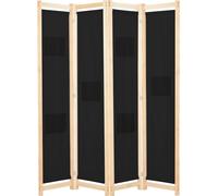 vidaXL: Separador de ambientes de 4 paneles, color , 160 x 170 x 4 cm, tela. Separador de ambientes, divisor de ambientes plegable, paneles divisorres plegables, mampara divisoria