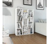 vidaXL Separador de ambientes/Estantería blanca de 100x24x140 cm, fabricada en material de madera. Ideal como separador de ambientes, mampara o estantería