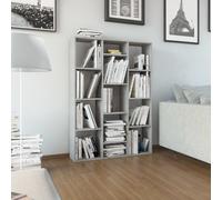 vidaXL Separador de ambientes/Estantería en color gris cemento, 100x24x140 cm, material de madera. - Separador de ambientes - Panel divisor - Paneles divisores - Panel