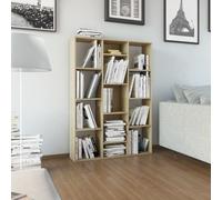 vidaXL Separador de ambientes/Estantería Sonoma Roble, 100x24x140 cm, material de madera - Separador de ambientes - Panel divisor - Paneles divisores - Panel