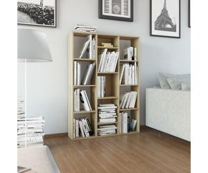 vidaXL Separador de ambientes/Estantería Sonoma Roble, 100x24x140 cm, material de madera - Separador de ambientes - Panel divisor - Paneles divisores - Panel