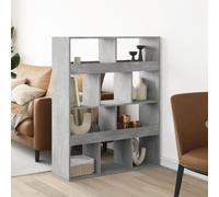 vidaXL Separador de ambientes madera gris hormigón 100x33x125,5 cm