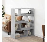 vidaXL Separador de ambientes madera gris hormigón 100x33x125,5 cm