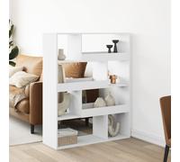 vidaXL Separador de ambientes madera ingeniería blanco 100x33x125,5 cm
