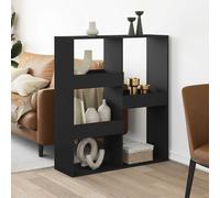 vidaXL Separador de ambientes madera ingeniería negro 100x33x115 cm