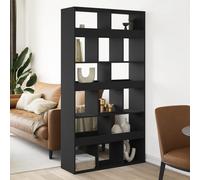 vidaXL Separador de ambientes madera ingeniería negro 100x33x187,5 cm