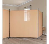 vidaXL Separador de habitación de 4 paneles Beige 698 x 180 cm Tela