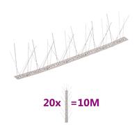vidaXL Set de 20 hileras pinchos contra pájaros y palomas 5 filas 10 m