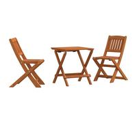 vidaXL Set de bistró para niños 3 pzas madera maciza de eucalipto