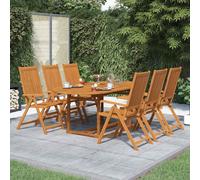 vidaXL Set de comedor de jardín 7 piezas madera maciza de acacia 150-200 cm