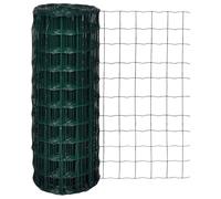 vidaXL Set de valla Euro 25x1 m acero verde con clavo