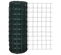 vidaXL Set de Euro Valla con Clavo 25x1,0 m Malla Cerca Vallado Acero Alambre