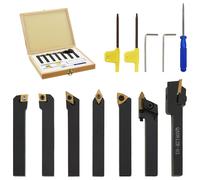 vidaXL Set de herramientas de torneado indexable 12 piezas 8x8mm 70mm