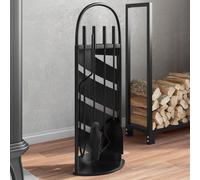 vidaXL Set de herramientas para chimenea 5 pzas acero 23x15x66 cm
