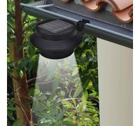 vidaXL Set de lámparas solares de exterior para valla 6 piezas negro