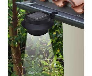 vidaXL Set de lámparas solares de exterior para valla 6 piezas negro