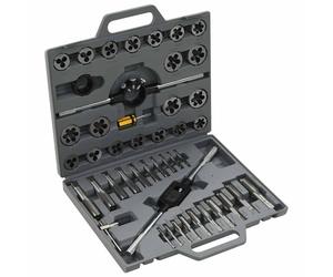 vidaXL Set de machos y terrajas 45 piezas