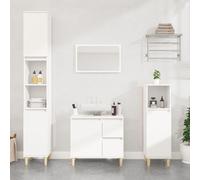 vidaXL Set de muebles de baño 3 piezas madera contrachapada blanco