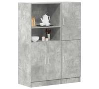 vidaXL Set de muebles de cocina 2 pzas madera ingeniería gris hormigón