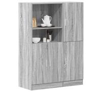 vidaXL Set de muebles de cocina 2 pzas madera ingeniería gris sonoma