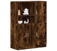 vidaXL Set de muebles de cocina 2 pzas madera ingeniería roble ahumado