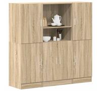 vidaXL Set de muebles de cocina 3 pzas madera ingeniería roble sonoma