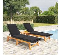 vidaXL Set de muebles de jardín 3 piezas ratán sintético madera acacia