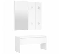vidaXL Set de recibidor Aparador madera contrachapada roble ahumado