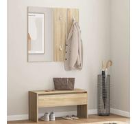 vidaXL Set de muebles de recibidor madera contrachapada roble Sonoma
