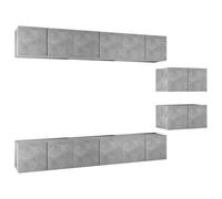 vidaXL Set de muebles de salón 8 piezas madera ingeniería 60x30x30 cm, Mueble de Salon, Mueble TV, Mueble TV salon, Mesa de TV, Mueble tele