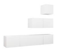 vidaXL Set de muebles de salón TV 4 piezas madera contrachapada 80x30x30 cm, Mueble de Salon, Mueble TV, Mueble TV salon, Mesa de TV, Mueble tele
