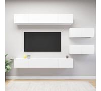 vidaXL Set de muebles de salón 6 piezas madera ingeniería 100x30x30 cm, Mueble de Salon, Mueble TV, Mueble TV salon, Mesa de TV, Mueble tele
