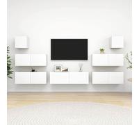 vidaXL Set de muebles de salón TV 7 piezas madera de ingeniería 100x30x30 cm, Mueble de Salon, Mueble TV, Mueble TV salon, Mesa de TV, Mueble tele